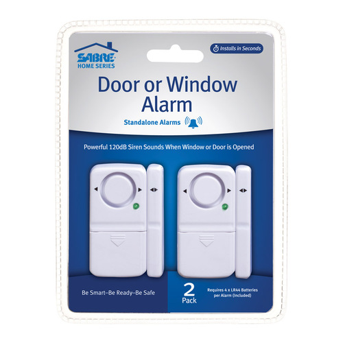 Sabre HS-DWA2 Door or Window Alarm White Plastic White