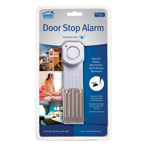 Door Stop Alarm White Plastic White