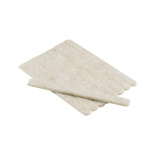 Protective Strip, Felt Cloth, Beige, 6 in L, 1/2 in W, Rectangular - pack of 9