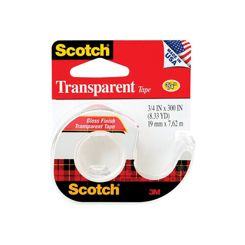 SCOTCH 157S-XCP12 Tape 3/4" W X 300" L Clear Clear - pack of 12
