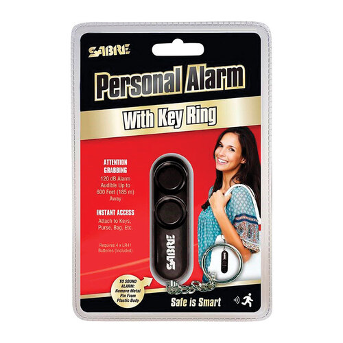 Personal Security Alarm Black Plastic Black