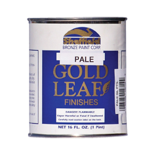 Paint Gold Leaf Finishes Gloss Pale Gold Light Base Exterior and Interior 672 g/L 16 oz Pale Gold - pack of 12