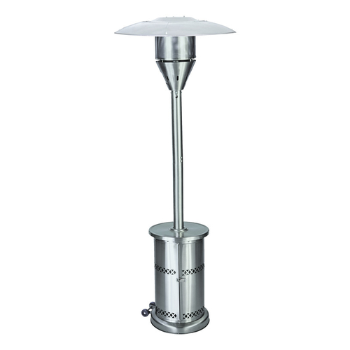 Patio Heater 48000 BTU Propane Stainless Steel Freestanding 250 sq ft Silver