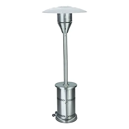 Patio Heater 48000 BTU Propane Stainless Steel Freestanding 250 sq ft Silver