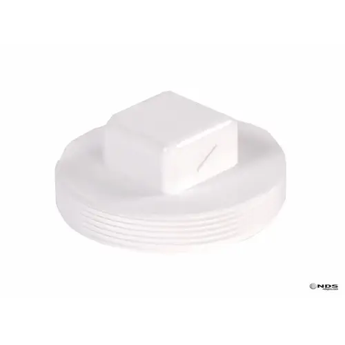 6" White Mpt Pvc S&d Cleanout Plug