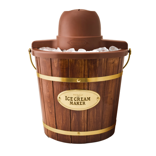 Ice Cream Maker Brown 4 qt 16" H X 12" W X 13" L Brown