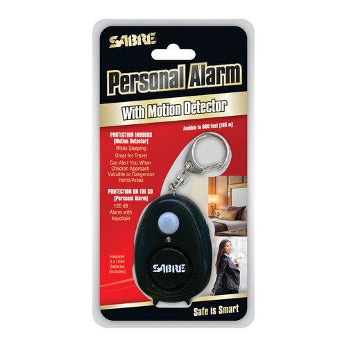 Sabre PA-MDM-BK Personal Security Alarm Black Plastic Black