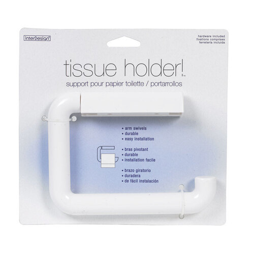 iDesign 67001 Toilet Paper Holder White ABS Plastic White