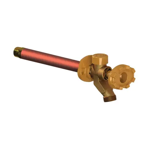 Freezeless Wall Faucet Model 19 1/2" MPT Sweat Anti-Siphon Brass Brass