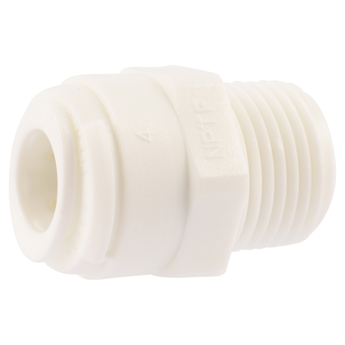 Threaded Adapter Push to Connect 3/8" OD X 3/8" D MIP Polypropylene
