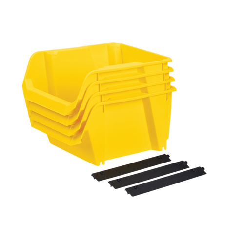 Stanley STST55304B Storage Bin Set 7" W X 5" H X 9.5" D Impact