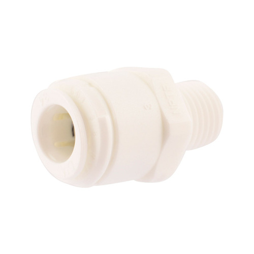 Threaded Adapter Push to Connect 3/8" OD X 1/4" D MIP Polypropylene