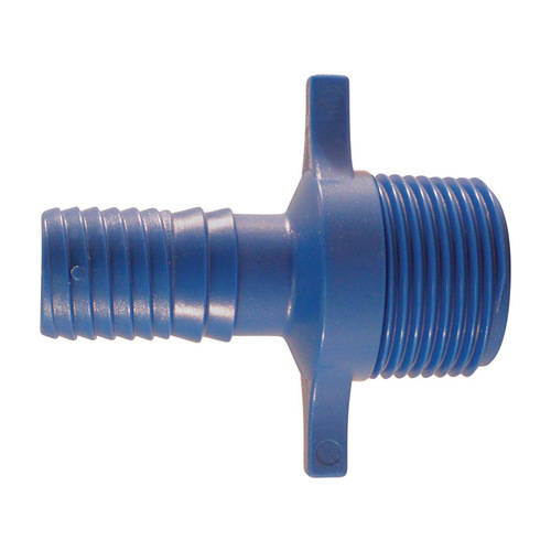 Apollo ABTMA3412 Male Adapter Blue Twister 3/4" Insert in to T X 1/2" D MPT Acetal