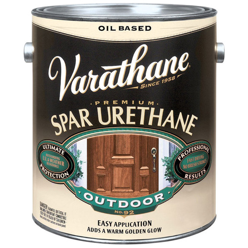 Varathane 242182 Spar Urethane Premium Satin Clear OilBased 1 gal Clear