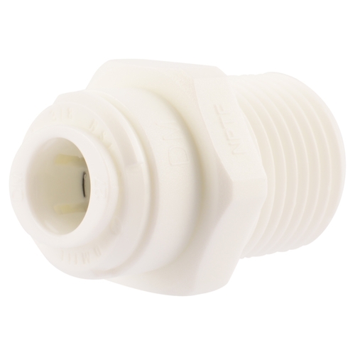 Threaded Adapter Push to Connect 3/8" OD X 1/2" D MIP Polypropylene