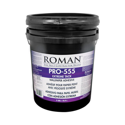 Roman 11905 Adhesive PRO-555 Super Strength Modified Starch and Synthetic Polymer 5 gal Beige