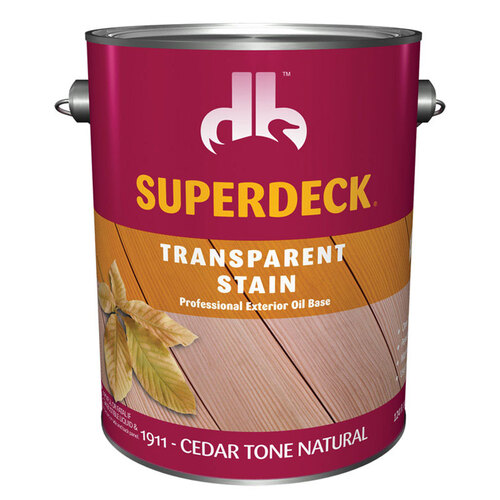 Wood Stain Transparent Satin Cedar Tone Natural Oil-Based 1 gal Cedar Tone Natural