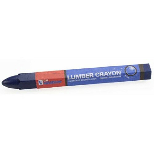 Lumber Crayon 4.5" L Blue Blue - pack of 12