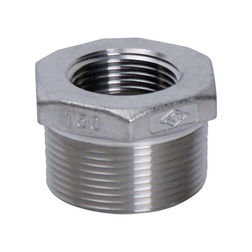 Hex Bushing 1" MPT X 1/2" D FPT Stainless Steel