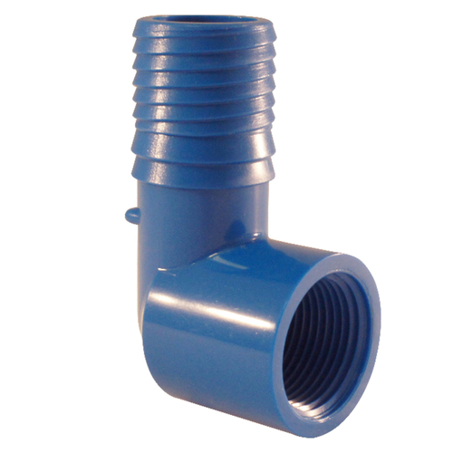 Elbow Blue Twister 1" Insert in to X 3/4" D Female Acetal