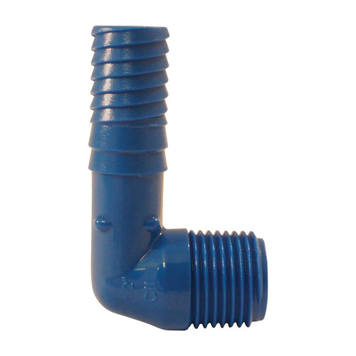 Elbow Blue Twister 1/2" Insert in to X 1/2" D MPT Acetal