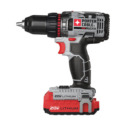 Porter Cable PCCK600LB Cordless Drill 20 V 1/2" Brushed Kit (Battery