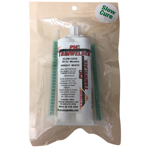 Slow Cure Adhesive TrimWelder High Strength PVC 50 White - pack of 12