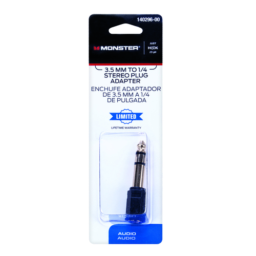 Stereo Jack Adapter Just Hook It Up Black