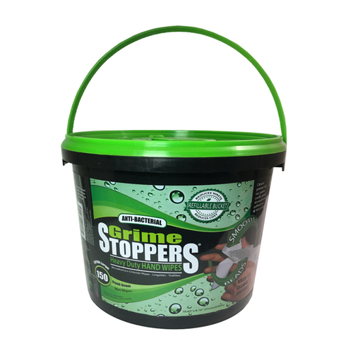 Grime Stoppers 00291 Heavy Duty Hand Wipes Fresh Scent Antibacterial