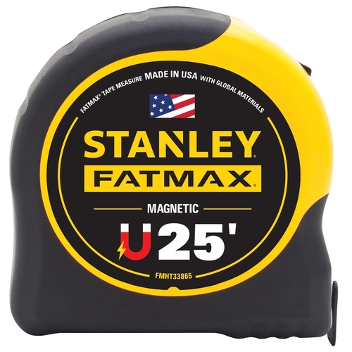 Stanley FMHT33865L Magnetic Tape Measure FatMax 25 ft. L X 1.25" W Yellow