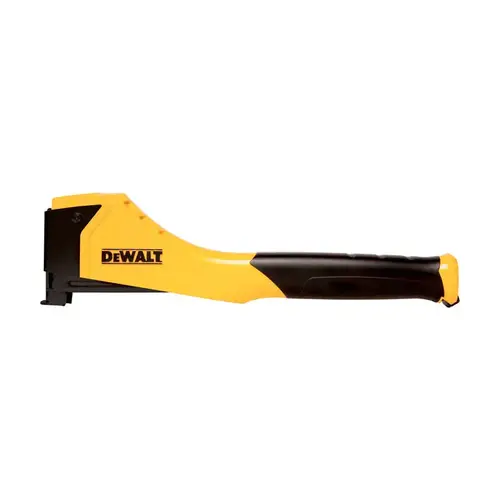 DEWALT DWHTHT450 Hammer Tacker, 150 Magazine, 27/64 in W Crown, 1/2 to 9/16 in L Leg, Black/Orange