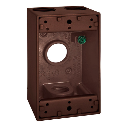 Sigma Engineered Solutions 14251BR Weatherproof Box New Work 18 cu in Rectangle Metallic 1 gang Bronze Bronze