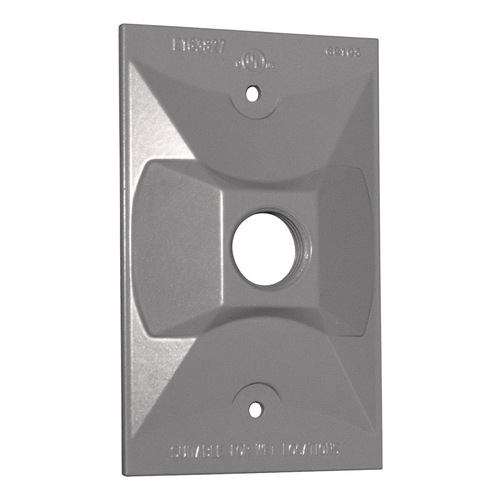 Sigma Engineered Solutions 14371 Lampholder Cover Rectangle Metal 1 gang Wet Locations Gray