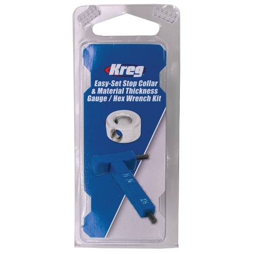 Kreg KPHA330 Stop Collar and Thickness Gauge Kit Plastic/Steel Easy-Set
