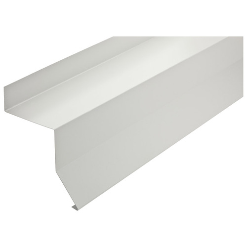 Box Rail Flashing White Steel White