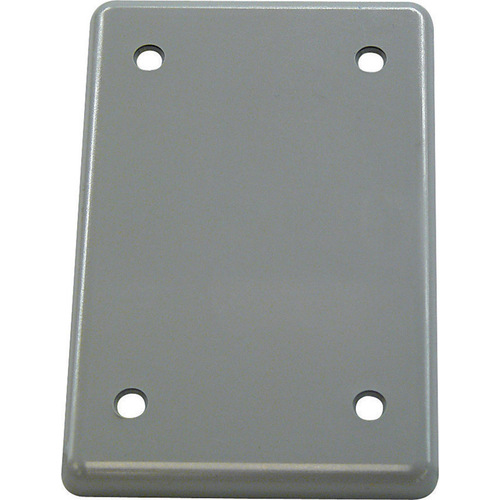 Cantex 5133362B Electrical Cover Rectangle PVC 1 gang For Single Gang FS Type Box Gray