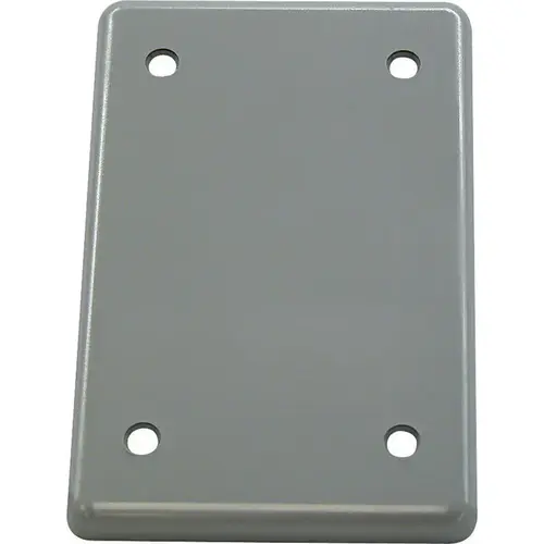 Cantex 5133362B Electrical Cover Rectangle PVC 1 gang For Single Gang FS Type Box Gray