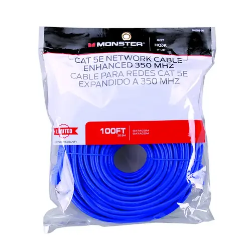 Networking Cable Just Hook It Up 100 ft. L Category 5E Blue