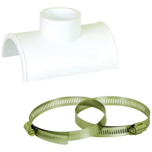 Tapped Saddle Tee Smart Saddle Schedule 40 4" Slip in. PVC