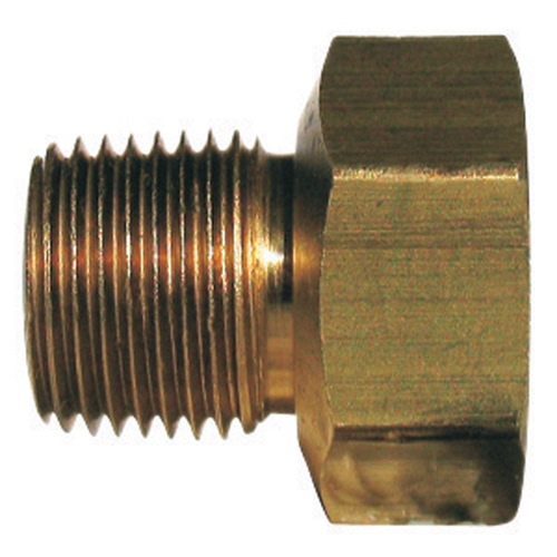 JMF COMPANY 4367744 Inverted Flare Adapter 1/4" Flare X 1/4" D Male Brass
