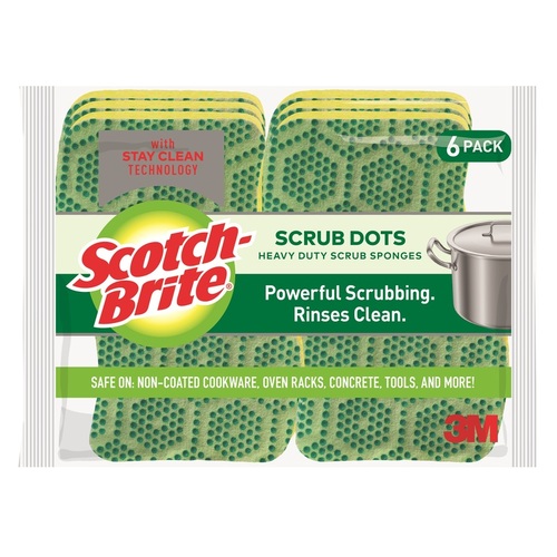 ScotchBrite 303064 Sponge Heavy Duty For Pots and Pans 2.6" L Green