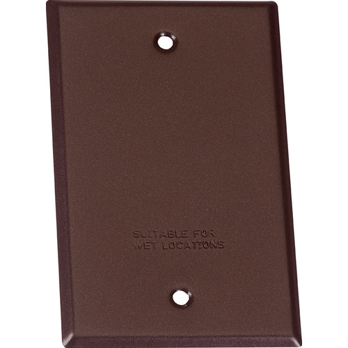 Sigma Engineered Solutions 14240BR Flat Box Cover Rectangle Steel 1 gang Wet Locations Bronze