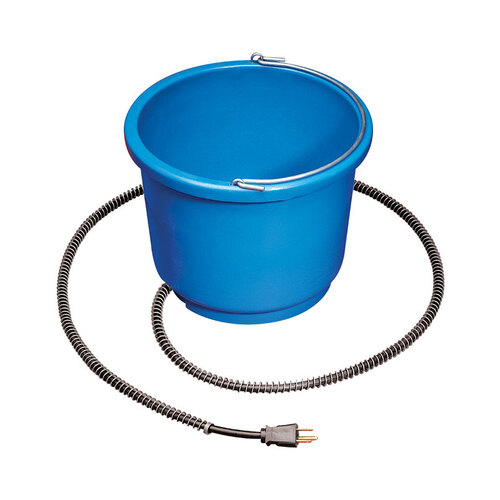 Heated Bucket 288 oz For Livestock Blue