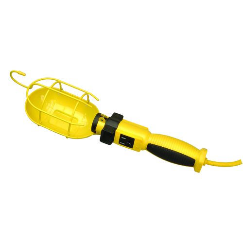 Trouble Light Yellow Jacket 75 W 25 ft. 16/3 SJEOW Incandescent Yellow