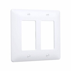 TAYMAC 5500W Wall Plate Cover Masque 5000 Series Textured White 2 gang Plastic Rocker Textured