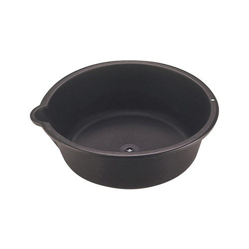 Shop Craft 31118 Oil Drain and Recovery Pan Plastic 6 qt Round Black