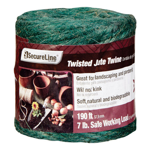 SecureLine 530G12CC Twine 190 ft. L Green Twisted Jute Green