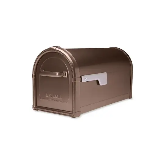 Architectural Mailboxes 5593C-CG-10 Mailbox Hillsborough Galvanized Steel Post Mount Copper Powder Coated