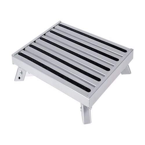Camco 43676 Adjustable Step Stool Silver