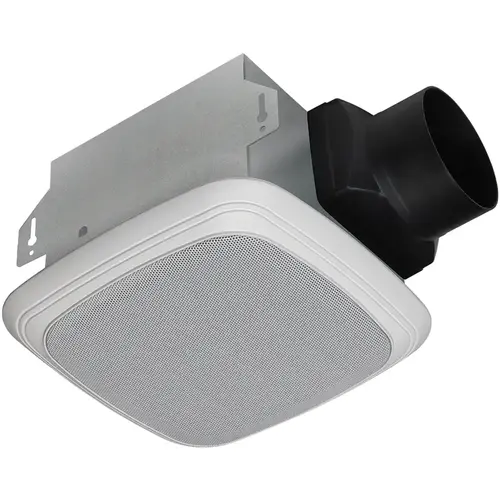 Bathroom Ventilation Fan with Bluetooth Speaker 70 CFM 1.5 Sones White